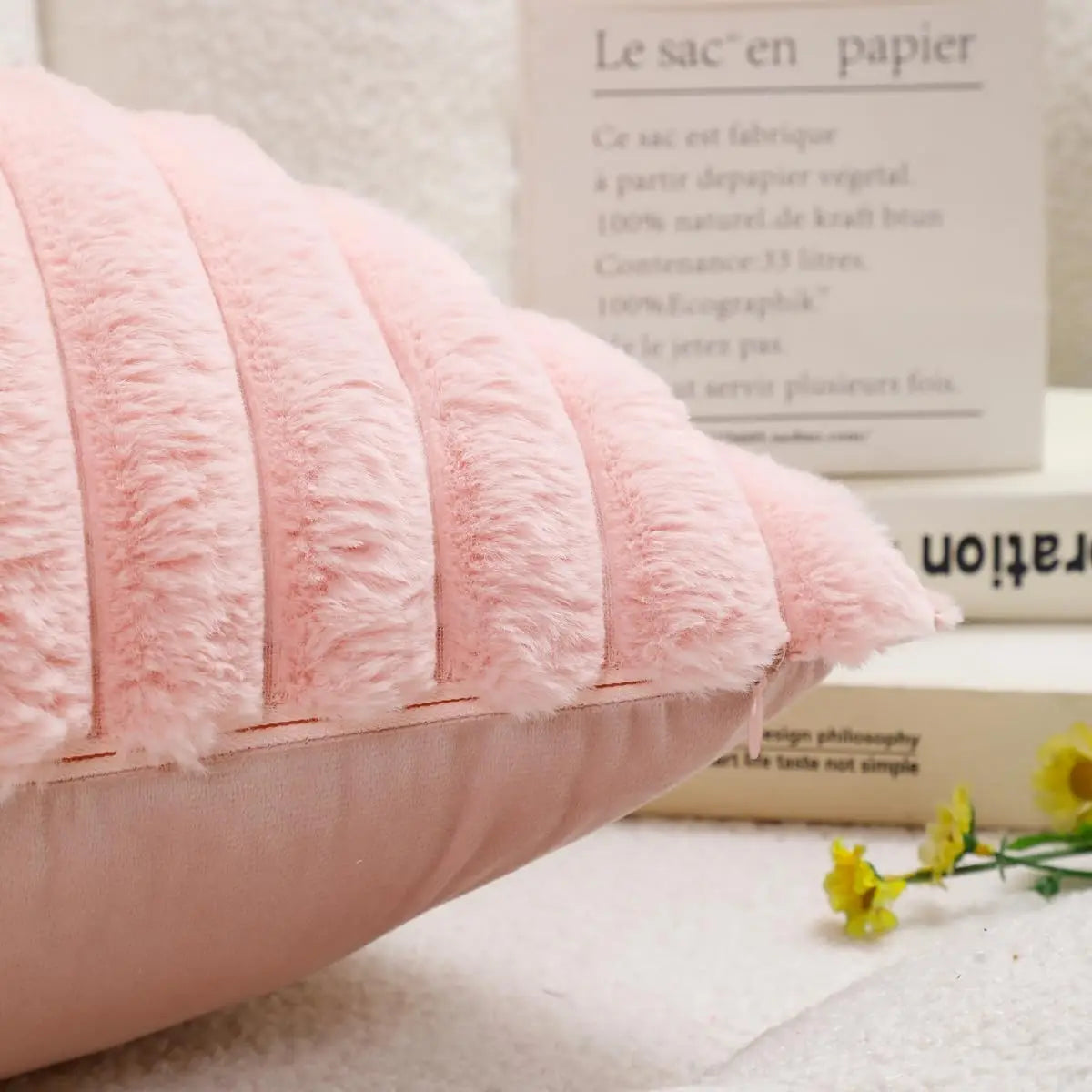 housses coussin polyester rayées blanc modernes adhésives occasionnelle décoration maison