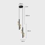 lampe suspendue moderne spirale transparente blanc doré élégante contemporaine filetée 2000 82000 lumens