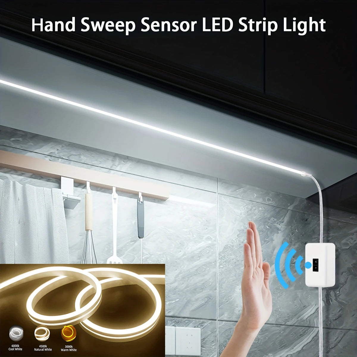 ruban led blanc adhésif flexible usb moderne décoration intérieure extérieure étanche gradation mouvement