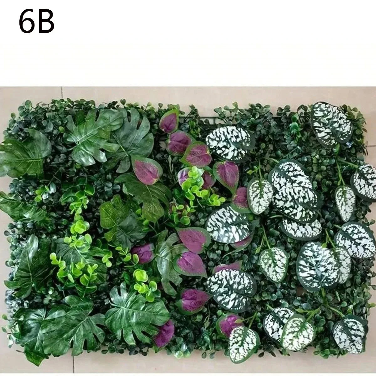 plantes artificielles herbe verte feuilles diverses fleurs naturelles decoration murale intérieur extérieur halloween patio
