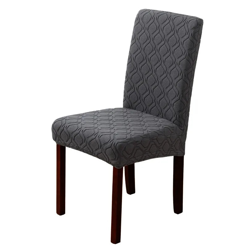 housses chaise moderne motif géométrique gris clair spandex polyester intérieur cuisine événements