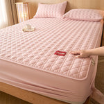 protège matelas imperméable antibactérien antiacariens quilté blanc rose gris beige moderne adhésif
