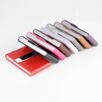 porte cartes simili cuir grainé gris métallisé clips métalliques classique opacité fumeur accessoire tabac