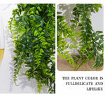 plantes artificielles feuilles vertes vigne moderne décoration murale extérieur accrochées 85cm