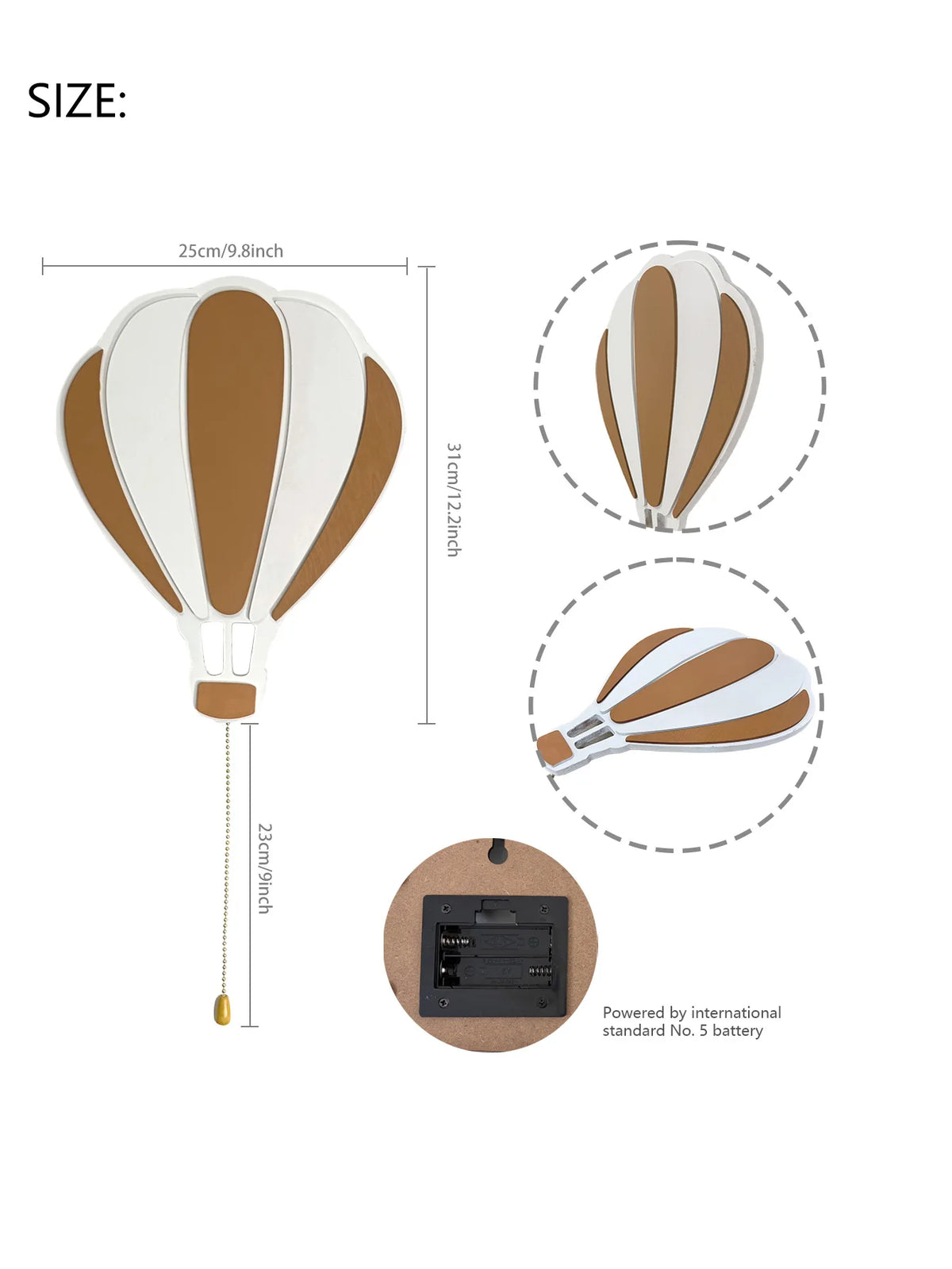 veilleuse murale nuage flottant ballon enfantin décorative chambre bébé LED posée fixée cordon blanc