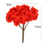 décorations micropaysage miniatures arbres texturés feuilles détaillées rochers mousse gravier