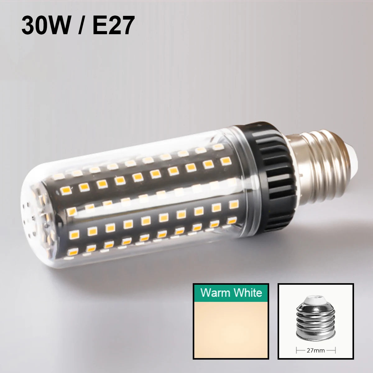ampoule led e27 e14 30w 20w blanc chaud froid verre transparent moderne