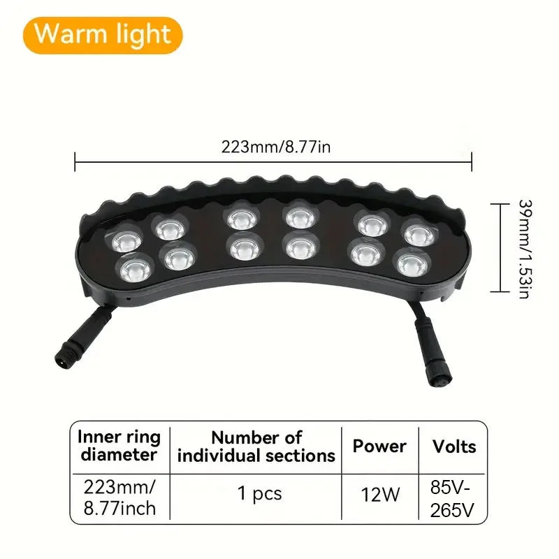 spots lumineux led noir moderne 310mm ip65 têtes 12w connecteurs étanchesextérieur contemporain