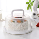 boîte gâteaux transparente moderne poignée muffins gâteau fruits frais blanc rose