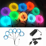 décoration lumineuse flexible led bleu rouge vert moderne festif événementiel adaptable alimentation