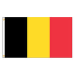 drapeau belge armoiries noir jaune rouge dorés polyester super tex décoration classique