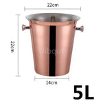 cuve vin acier inoxydable poignées vin whisky champagne seau glace