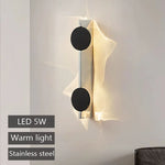 applique murale moderne led noir argentée éclairage mur chaud minimaliste fixée mur lumineuse discothèque
