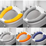 coussin toilette velours adhésif réutilisable lavable confortable jaune gris orange bleu rose violet