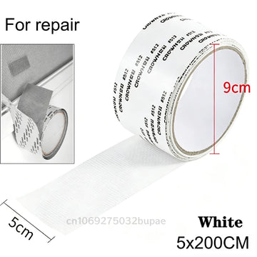 filet anti moustiques adhésif fenêtre blanc translucide maille fine modernerollable sans perçage easy install