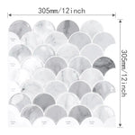 autocollants muraux 3d pvc blanc gris marbré moderne résistants chaleur imperméables carreaux mur