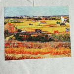 tissu coton lin hand dyed peinture huile van gogh rapide respirant craft scrapbooking patchwork