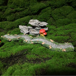 décorations artificielles pierre résine naturelles mousse grises vertes paysagèresextérieur miniature aménagement jardin