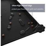 tapis imperméable silicone bord surélevé protection déversement moderne minimaliste animal noir gris rose