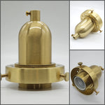 socquettes ampoule dorées douille blanche vintage base laiton fixations classiques ul sécurité echangement facile