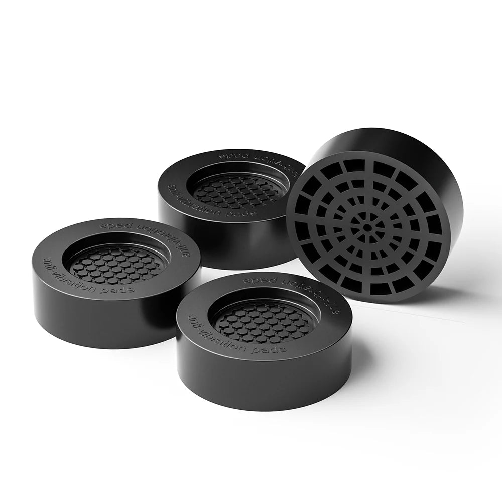 pieds machine laver noirs hexagonaux modernes anti vibration caoutchouc