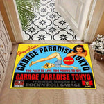 tapis vintage rockabilly pin up garage tokyo rapide jeunes anti slip résistant taches intérieur