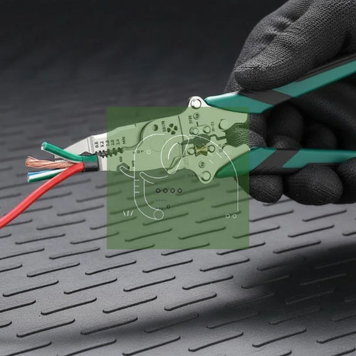 pinces main multifonction vert noires moderne pratiques poignées ergonomiques