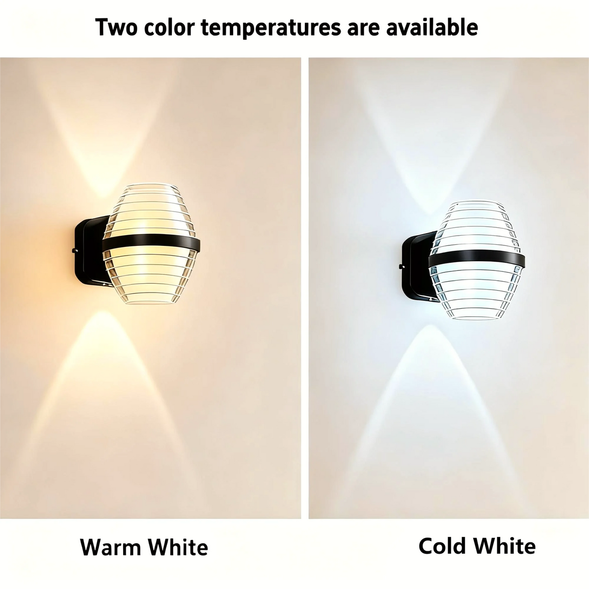 applique murale extérieure ip65 moderne hydrofuge led blanc noir transparent