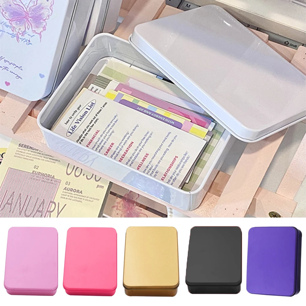 boîtes rangement métal boîte bijoux bleu clair blanc rose doré noir violet rouge minimaliste