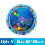 tapis jeu d'eau chat pompe motif marin poisson lit gonflable interactif
