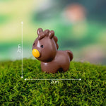 miniatures animaux cartoon blanc rose vert jaune gris bleu marron