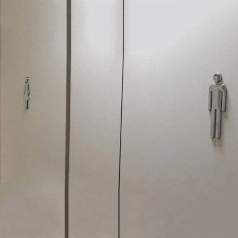 symboles toilette homme femme argenté rouge doré adhésifs modernes minimalistes porte wc decoration bricolage
