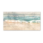 tableau abstrait paysage marin moderne toile bleu blanc nuages sans cadre
