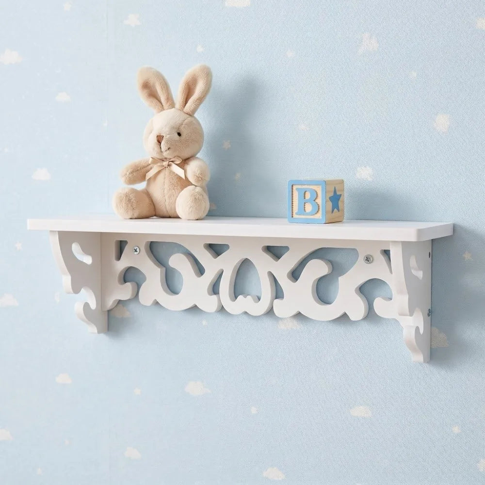 étagère murale blanche sculptée réutilisable classique fixations longues étagères gigognes multiples utilisations opaques sans