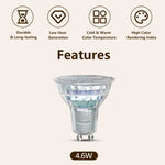 ampoule led gu10 2700k 6500k 4w 250lm blancs classiques 36deg 15000h