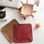 plateau rangement pliable simili cuir bleu marine moderne minimaliste vert marron rouge beige orange