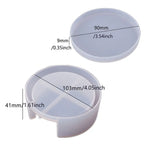 moulages silicone assiettes rondes modernes différentes tailles gris bleu rose jaune