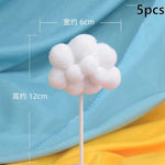 décoration gâteau anniversaire arc ciel étoiles nuages figurines licorne fille étoiles dorées ballons