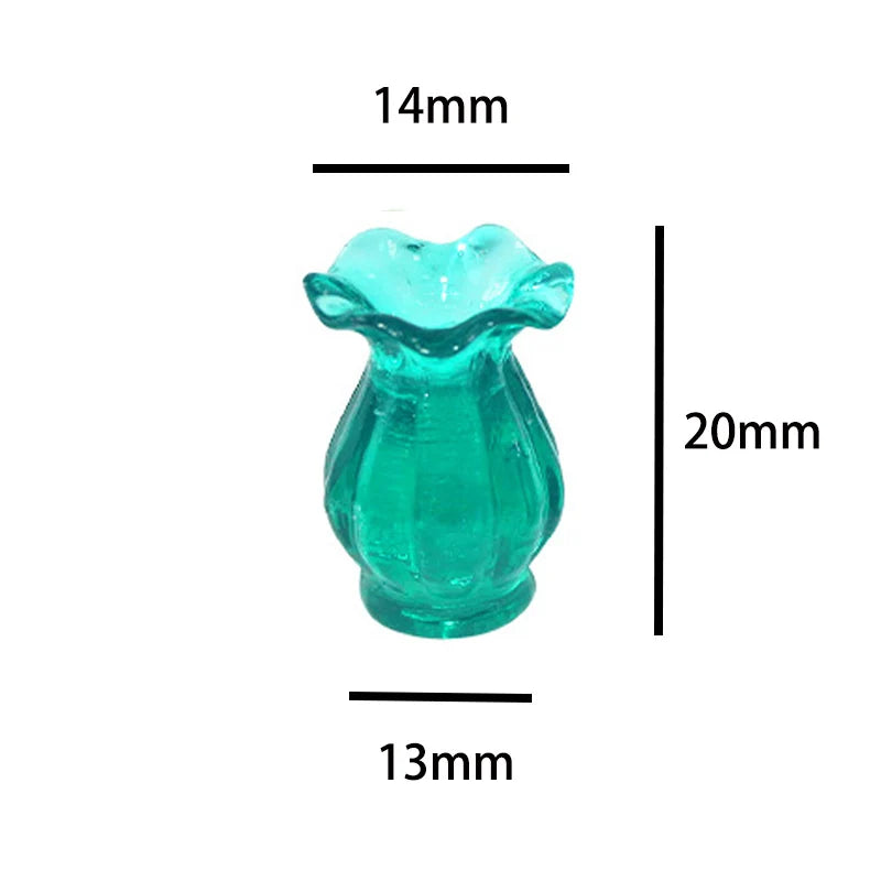 vases résine relief transparents opaques vintage couleurs vert rouge gris bleu violet set 5pcs