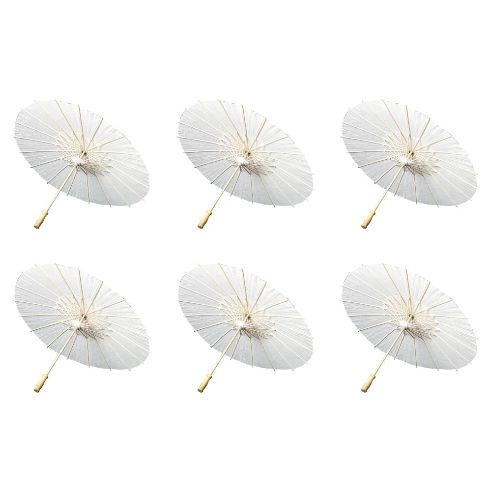 parapluie traditionnel blanc sans motif opacité vintage poignée bois résistant soleil
