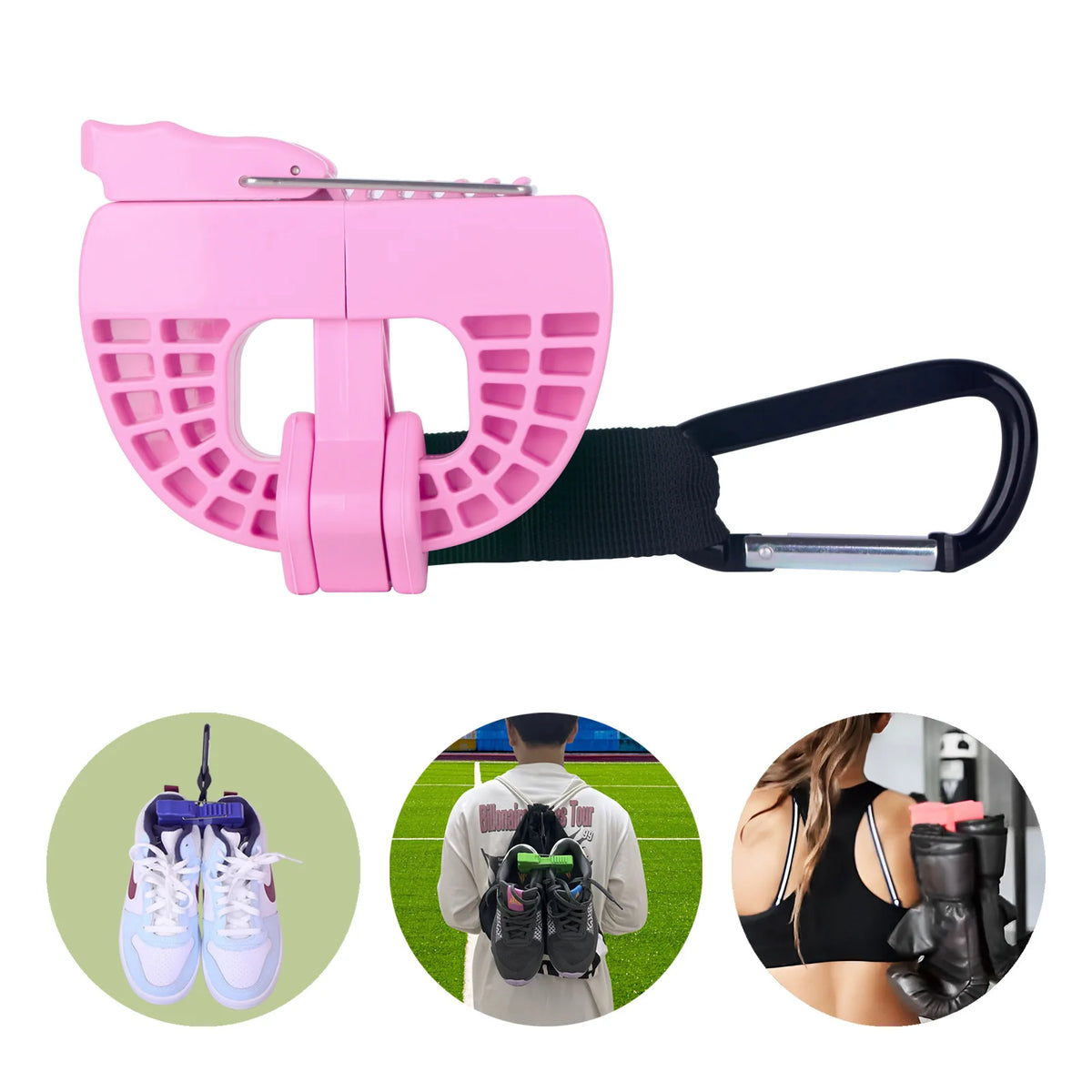 clips chaussures multifonctionnels noir blanc bleu vert orange rose violet pratiques pochettes serrage non