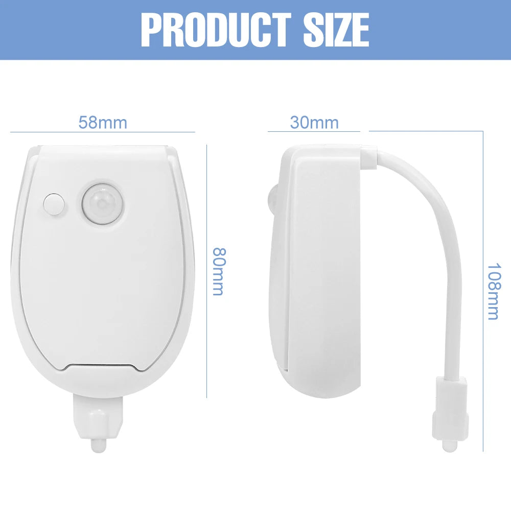 lampe toilette capteur mouvement blanc moderne adhésif interrupteur veilleuse led rgb rechargeable batterie aaa
