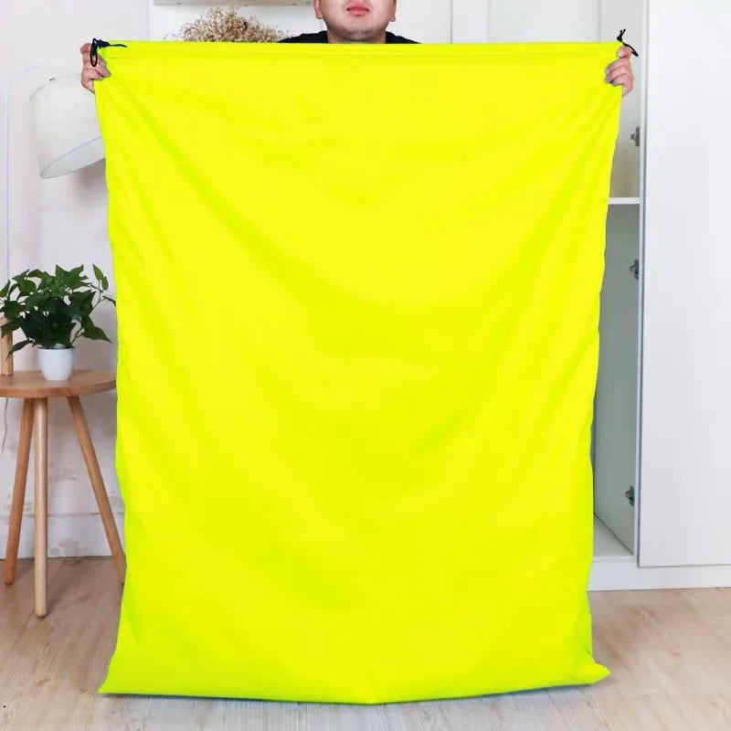 sacs rangement réutiliables polyesters noirs bleus roses modernes cordelettes grandes tailles imperméables