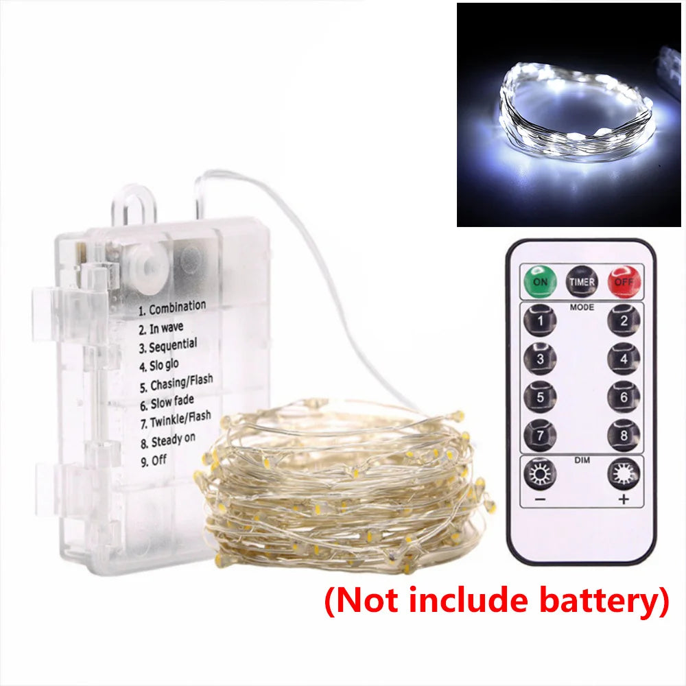 guirlande lumineuse led blanc chaud moderne télécommande étanche adhésif noël fête mariage