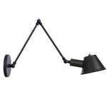lampe murale articulée industrielle noir fixée éclairage chambre cuisine