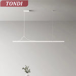 suspension lumineuse moderne pendentif led blanc noir marron clair minimaliste aluminium