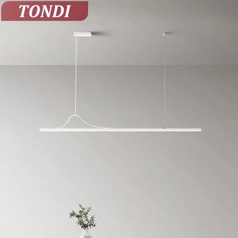 suspension lumineuse moderne pendentif led blanc noir marron clair minimaliste aluminium
