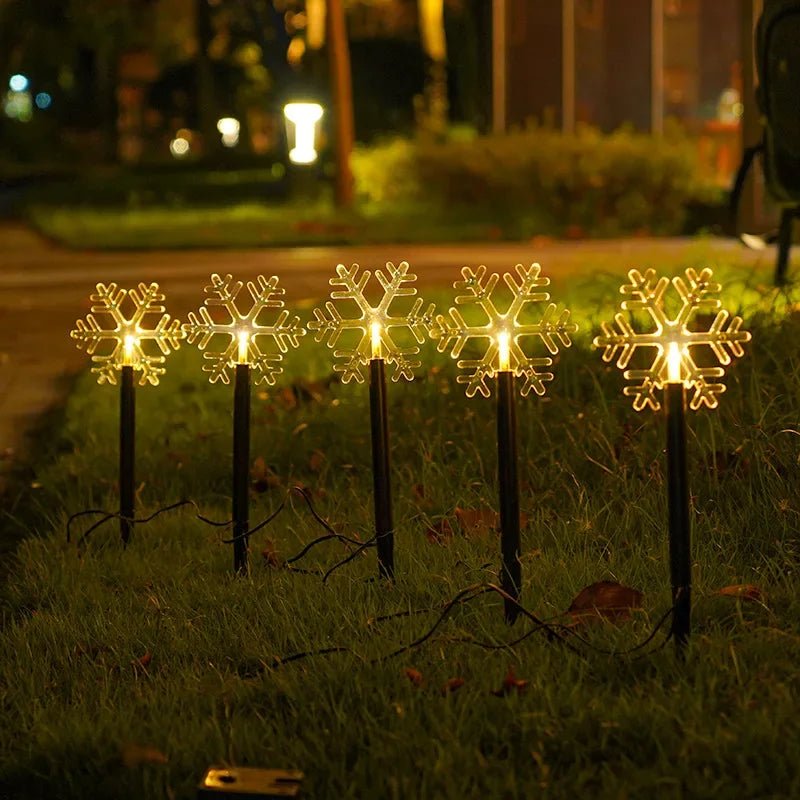 Lot de 5 décorations lumineuses solaires pour jardin