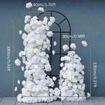 arche fleur blanche décor mariage fête anniversaire banquet cérémonie mur floral moderne grande taille