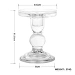 bougeoir verre classique transparent gravé décoration maison bougie aromathérapie ornement table